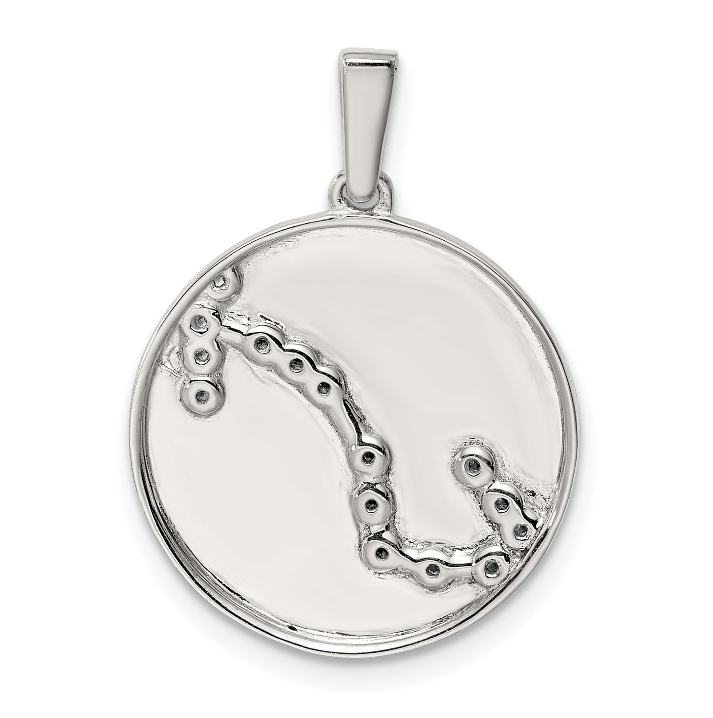 Sterling Silver Rhodium plated & Cubic Zirconia Scorpio Zodiac Pendant