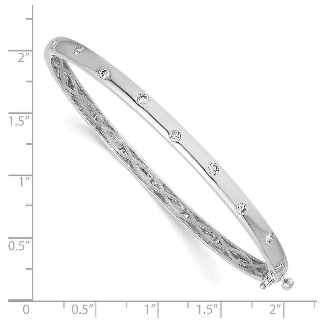 10k Yellow Gold 3/4ct Lab Grown Diamond VS/SI+ G+ Complete 6.75in Bangle Bracelet – Elegant Jewelry Gift for Birthday, Anniversary, Engagement, Wedding