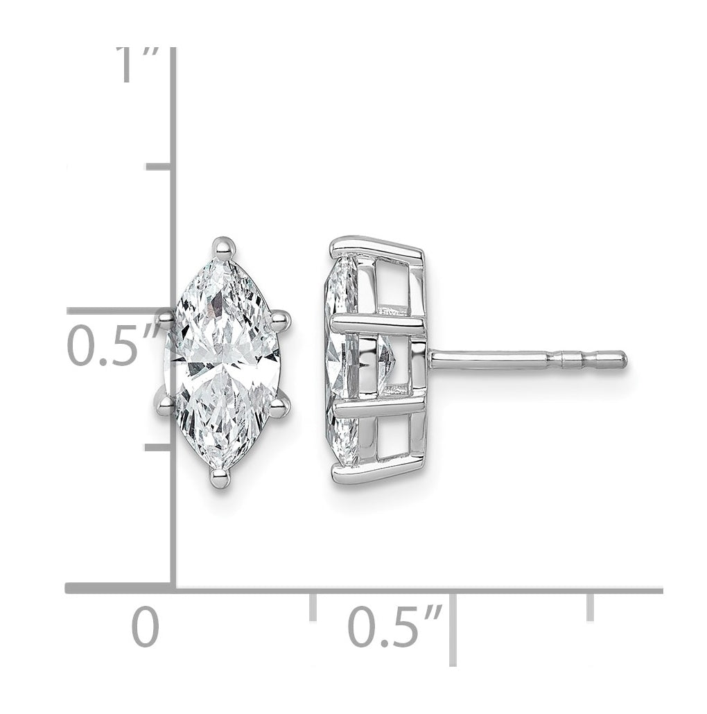 14K Yellow Gold 1/3 ctw Lab Grown Diamond VS+ F+ Marquise 6 Prong Earring – Elegant Jewelry Gift for Birthday, Anniversary, Engagement, Wedding