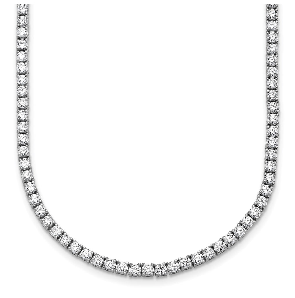 10k Yellow Gold 9ct Lab Grown Diamond VS+ F+ 18in Straight Tennis Necklace – Elegant Jewelry Gift for Birthday, Anniversary, Engagement, Wedding
