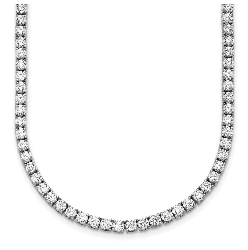 10k Yellow Gold 13 1/2ct Lab Grown Diamond VS+ F+ 18in Straight Tennis Necklace – Elegant Jewelry Gift for Birthday, Anniversary, Engagement, Wedding