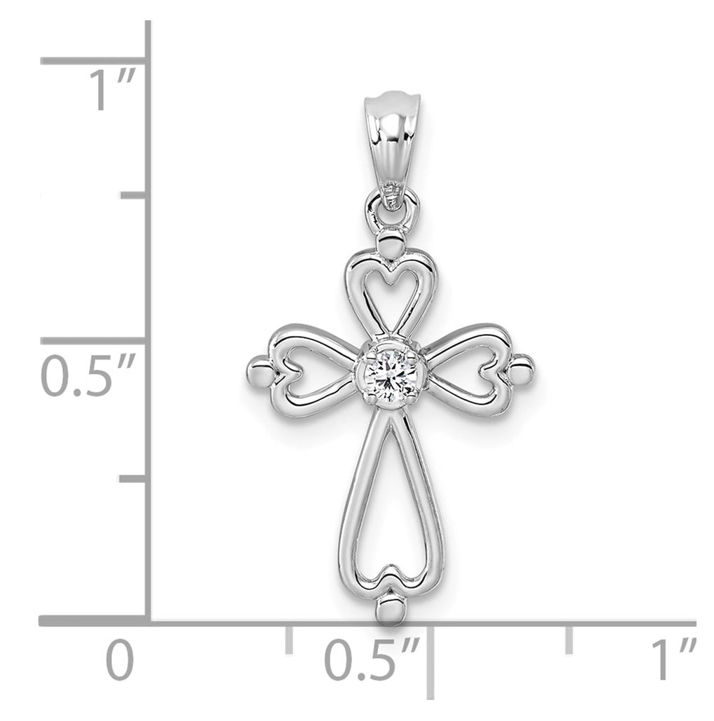 14k Yellow Gold Lab Grown Diamond VS/SI+ G+ Accented Complete Cross Pendant – Elegant Jewelry Gift for Birthday, Anniversary, Engagement, Wedding