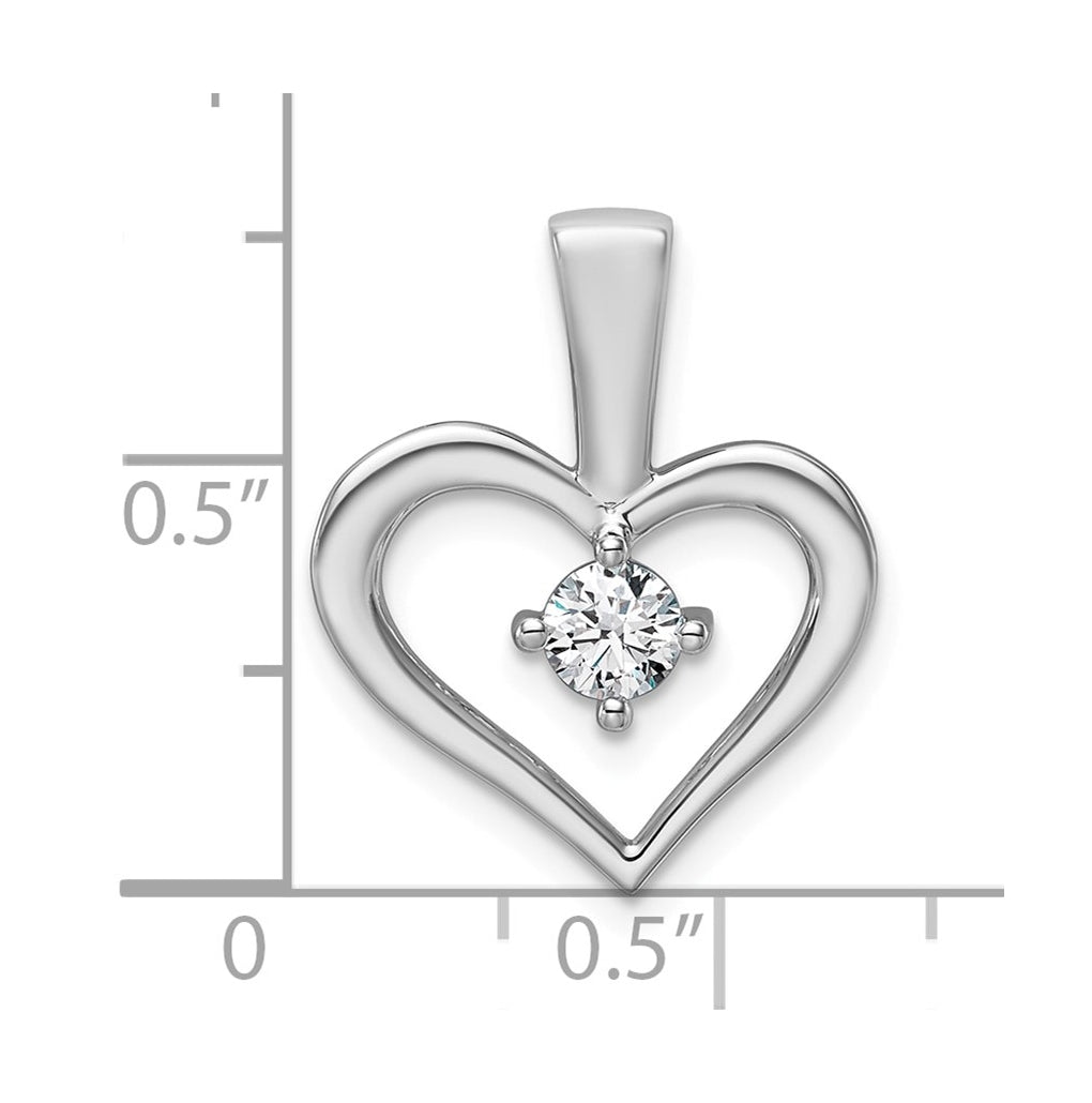10K Yellow Gold .06ct. Lab Grown Diamond VS/SI+ G+ Complete Heart Pendant – Elegant Jewelry Gift for Birthday, Anniversary, Engagement, Wedding