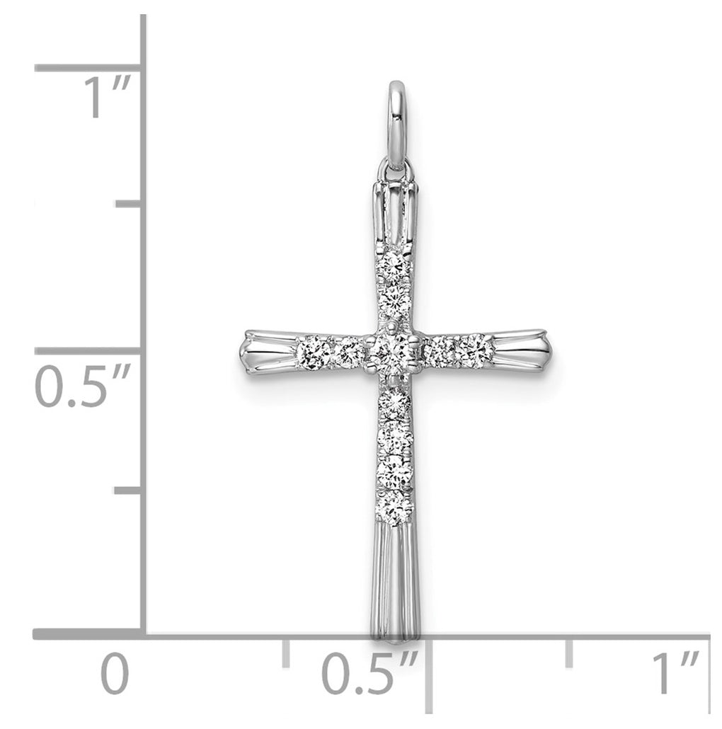 14k Yellow Gold 1/6ct. Lab Grown Diamond VS+ F+ Complete Cross Pendant – Elegant Jewelry Gift for Birthday, Anniversary, Engagement, Wedding