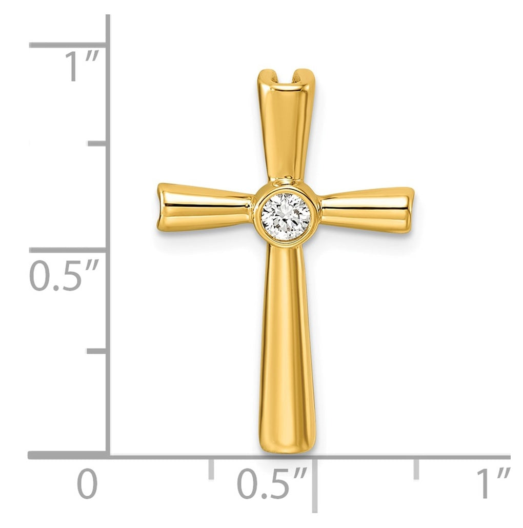 10K White Gold 1/20ct. Lab Grown Diamond VS/SI+ G+ Complete Cross Pendant – Elegant Jewelry Gift for Birthday, Anniversary, Engagement, Wedding