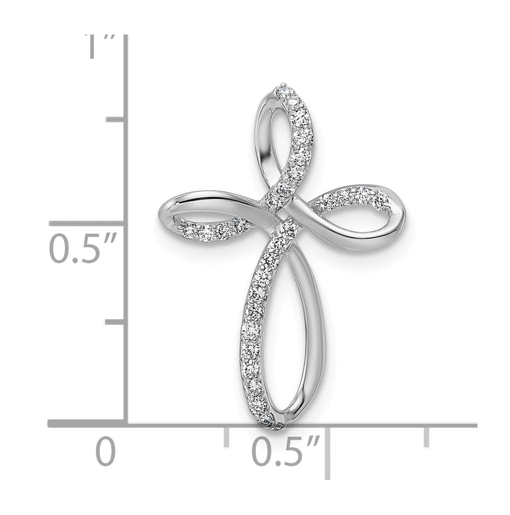 14k Yellow Gold 1/5ct. Lab Grown Diamond VS/SI+ G+ Complete Cross Chain Slide – Elegant Jewelry Gift for Birthday, Anniversary, Engagement, Wedding