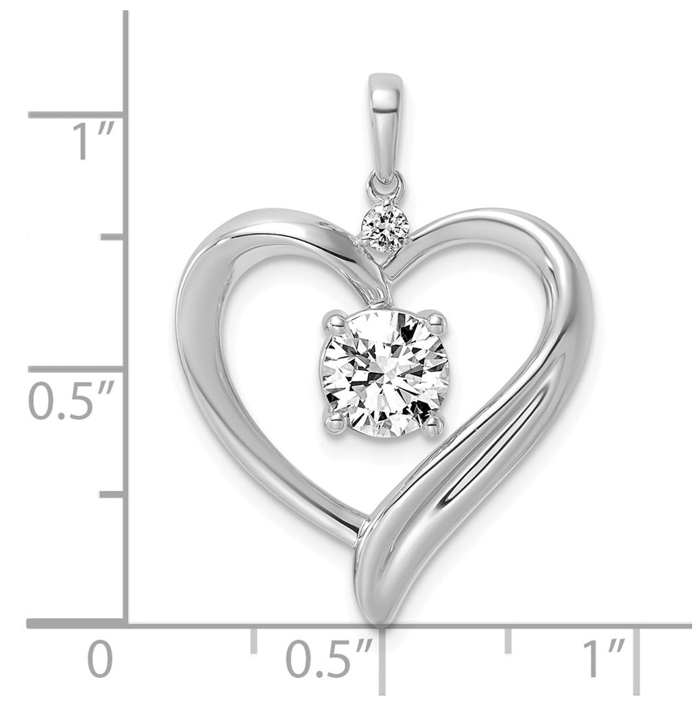 14K Yellow Gold 1/4ct Lab Grown Diamond VS/SI+ G+ Complete Heart Pendant – Elegant Jewelry Gift for Birthday, Anniversary, Engagement, Wedding