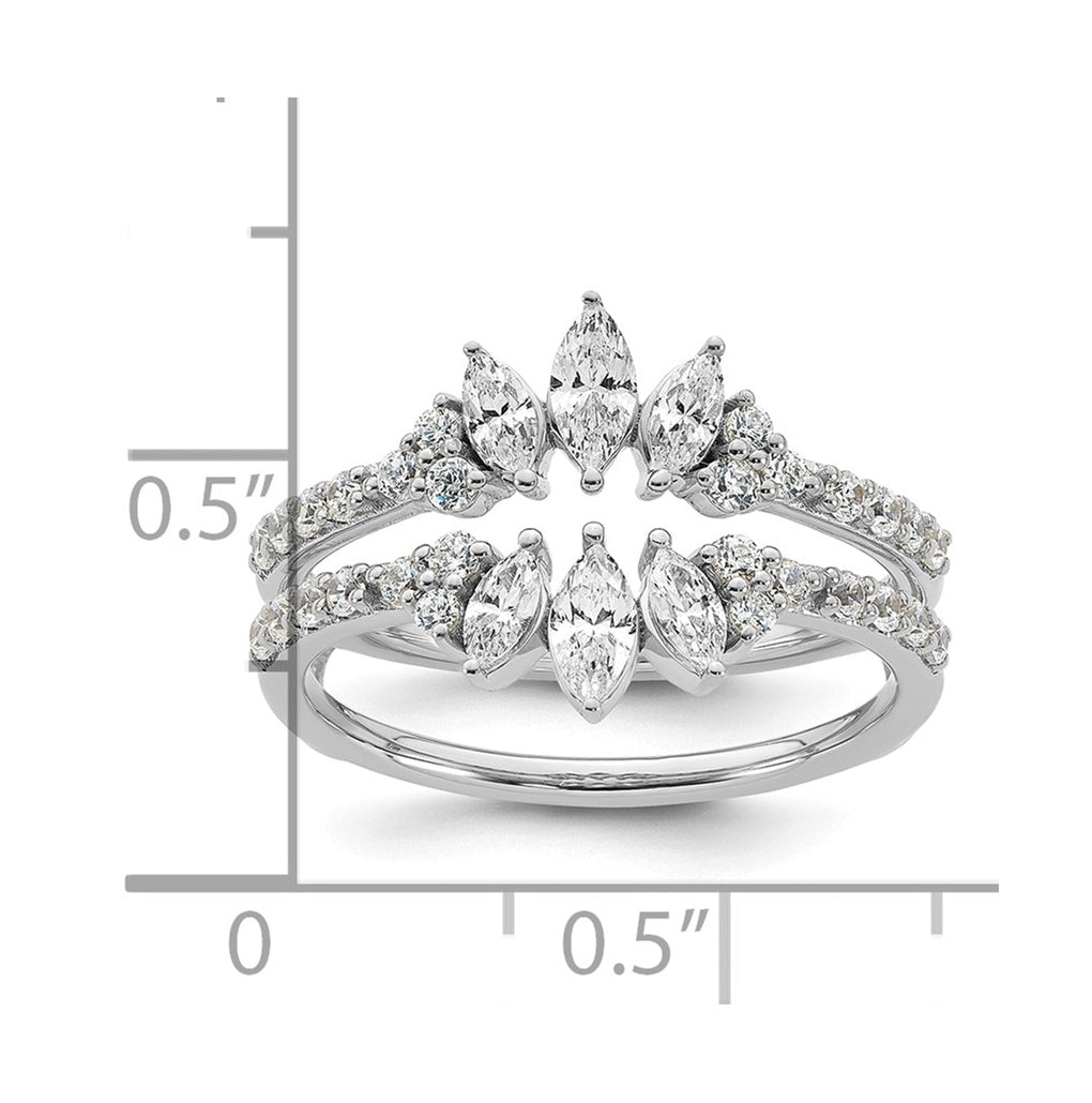 14k Yellow Gold 1ct Lab Grown Diamond VS+ F+ Fancy Wedding Ring Guard – Elegant Jewelry Gift for Birthday, Anniversary, Engagement, Wedding