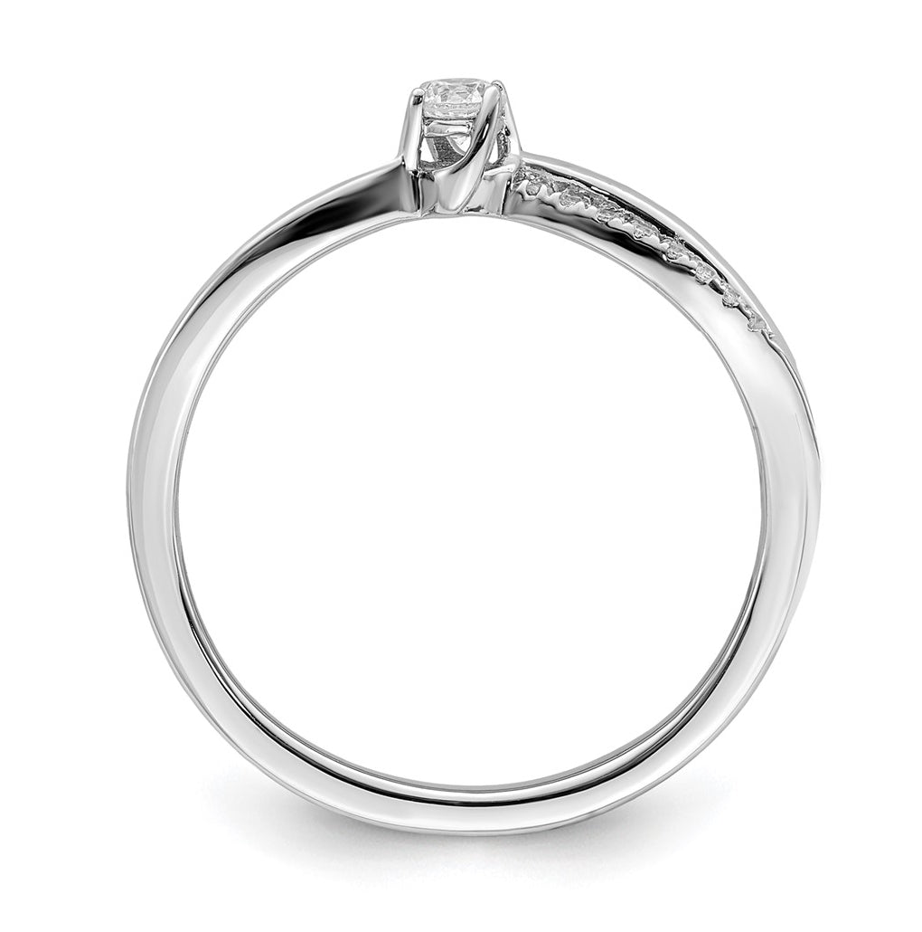 10k Yellow Gold 1/8ct Lab Grown Diamond VS/SI+ G+ Complete Petite Engagement Ring Size 5 – Elegant Jewelry Gift for Birthday, Anniversary, Engagement, Wedding