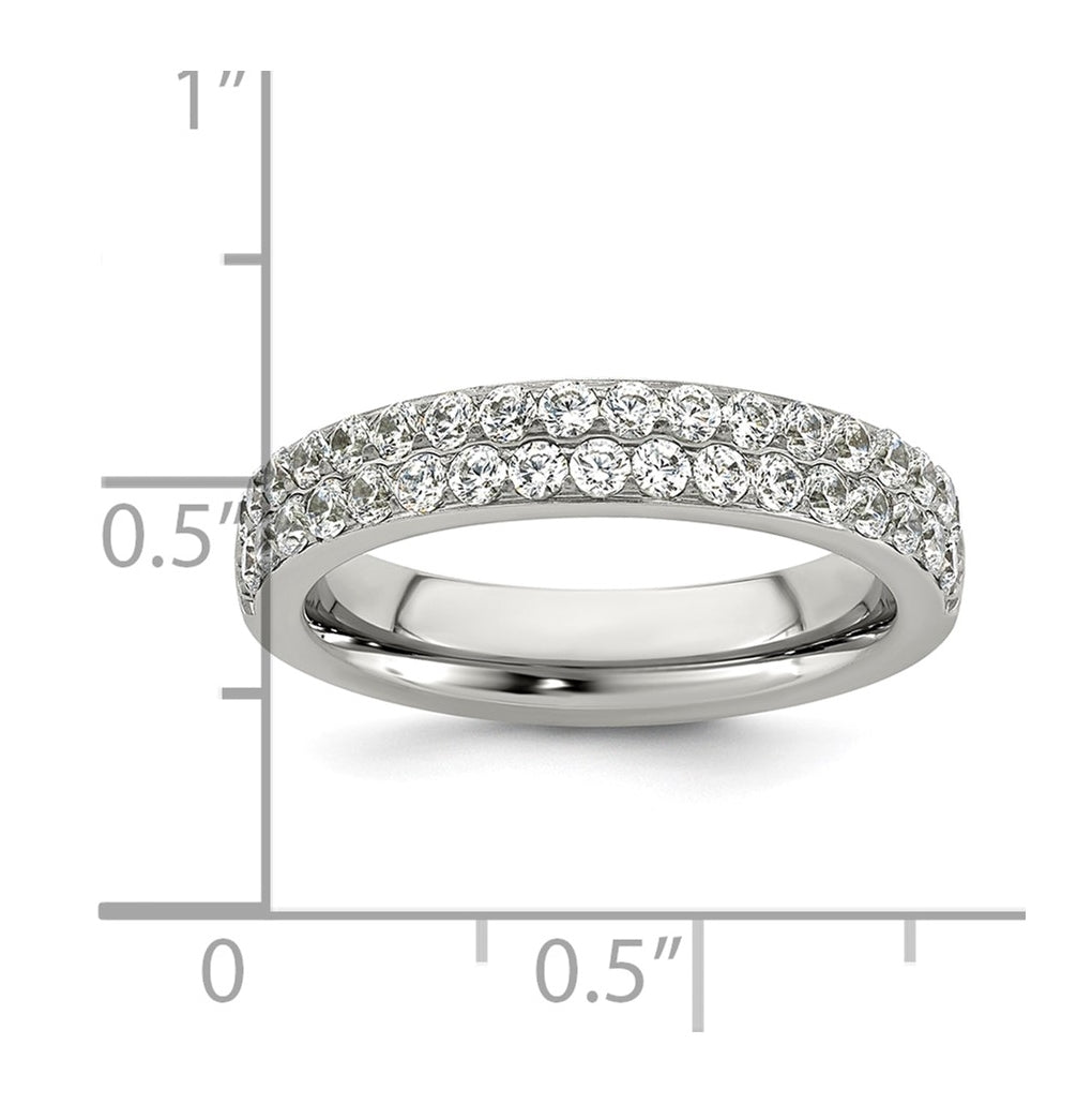 Stainless Steel Polished Yellow IP-plated 4mm Cubic Zirconia Ring Size 10 – Elegant Jewelry Gift for Birthday, Anniversary, Engagement, Wedding