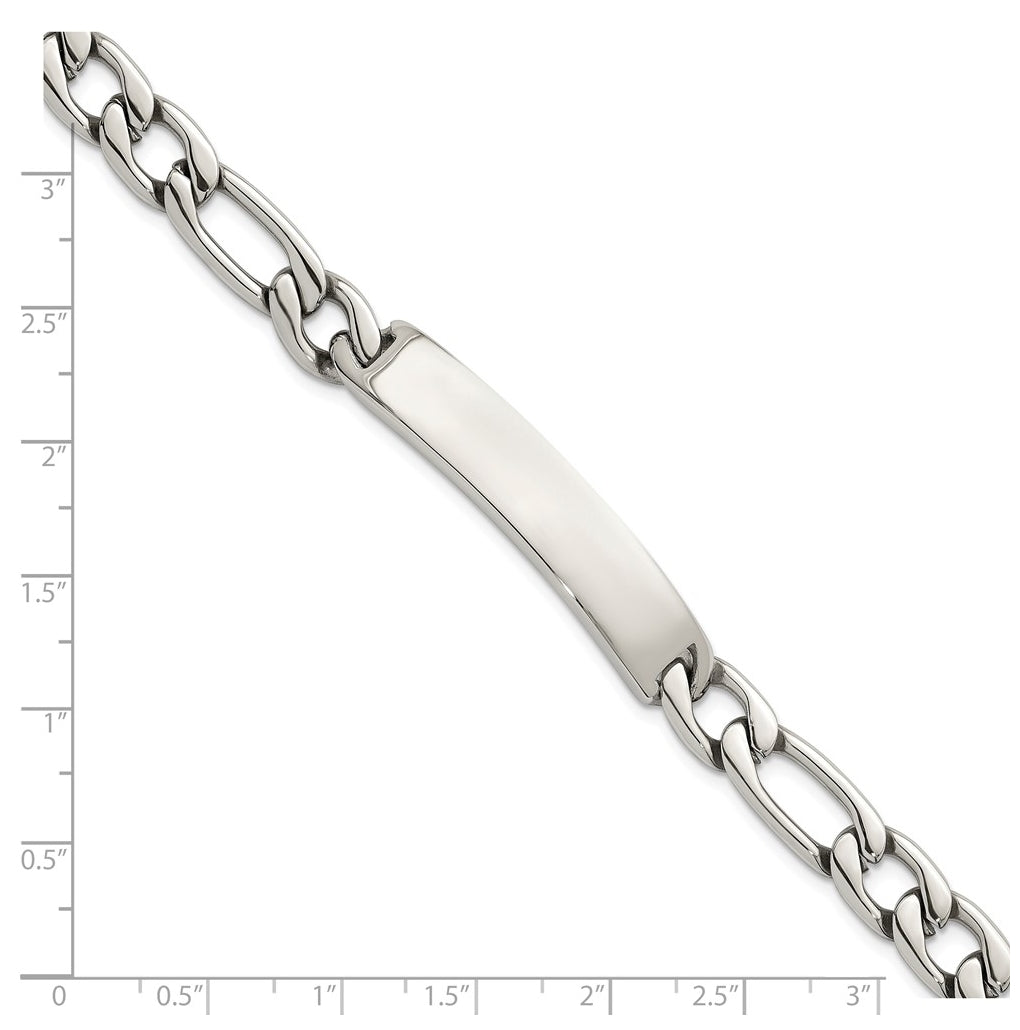 Stainless Steel Polished 9mm Franco Link ID 8.5in Bracelet – Elegant Jewelry Gift for Birthday, Anniversary, Engagement, Wedding