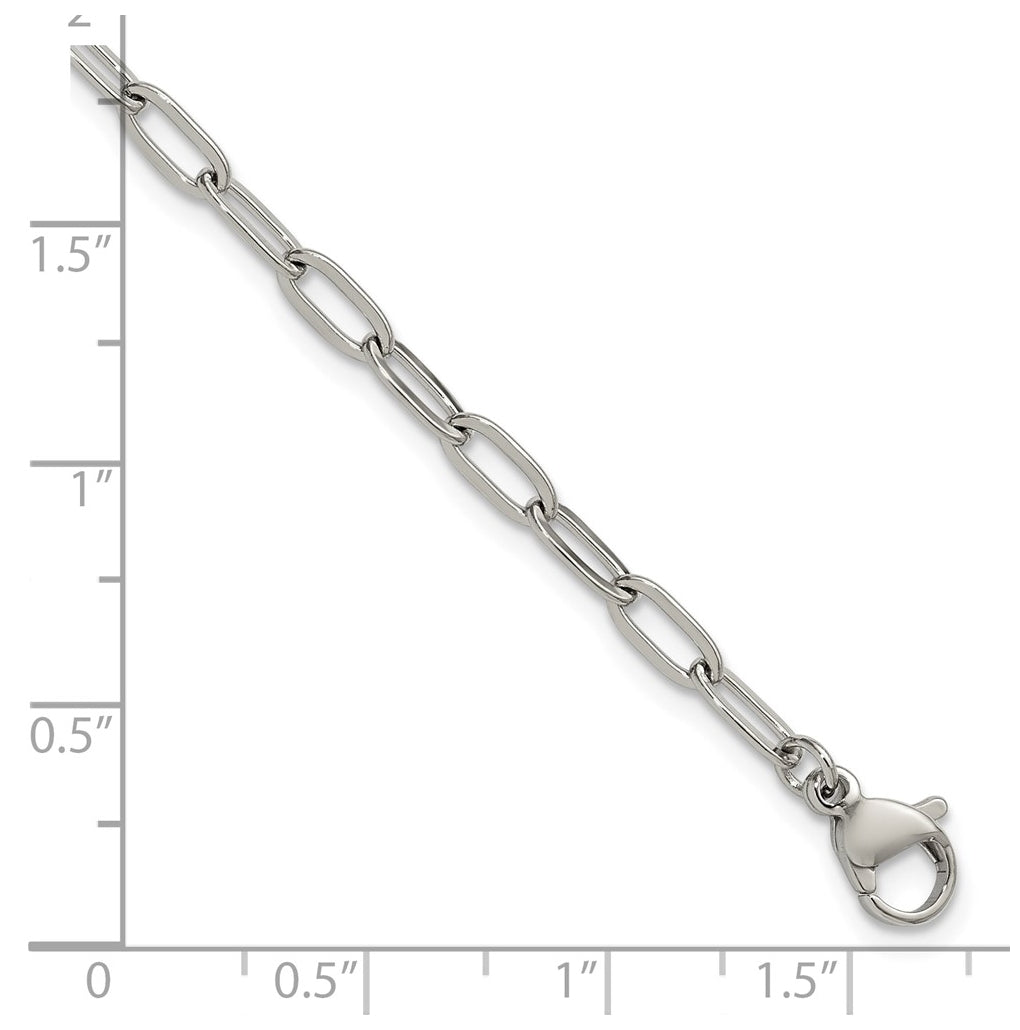 Stainless Steel Polished 3.25mm Paperclip Link 7.5in Bracelet – Elegant Jewelry Gift for Birthday, Anniversary, Engagement, Wedding