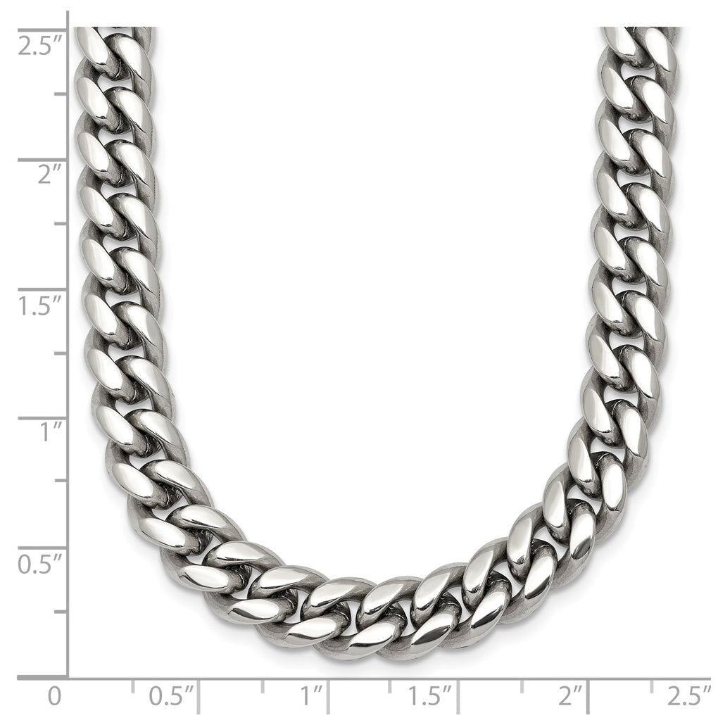 Stainless Steel Polished 8mm Curb Link 20in Necklace – Elegant Jewelry Gift for Birthday, Anniversary, Engagement, Wedding