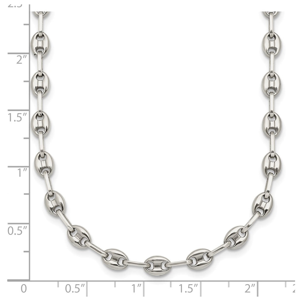 Stainless Steel with 925 Sterling Silver Polished Anchor Link 16 In Necklace – Elegant Jewelry Gift for Birthday, Anniversary, Engagement, Wedding