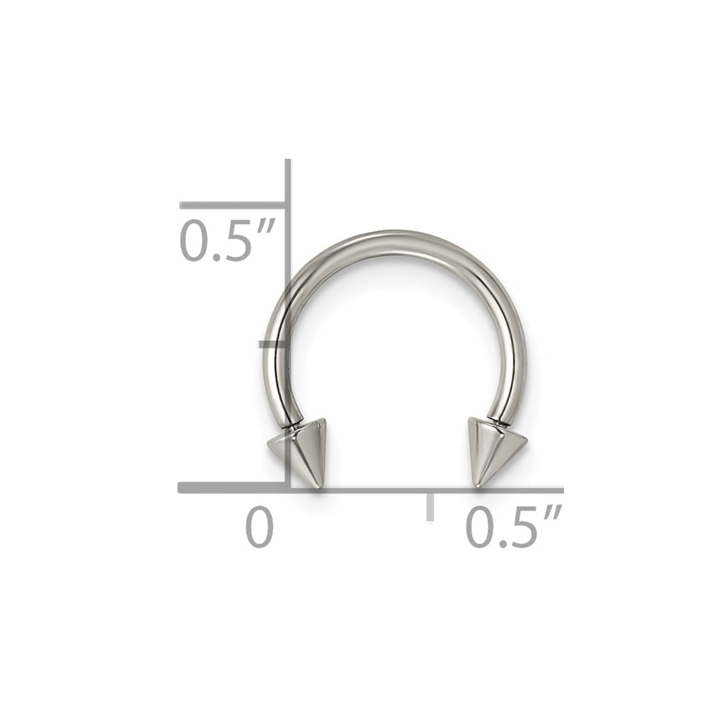 Titanium Polished Arrow Head Screw Back 8.6 mm x 9.1 mm Septum Nose Ring – Elegant Jewelry Gift for Birthday, Anniversary, Engagement, Wedding