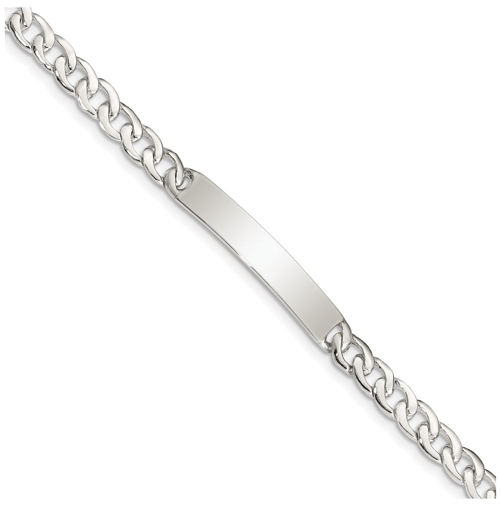 Sterling Silver Baby ID Curb Link Bracelet