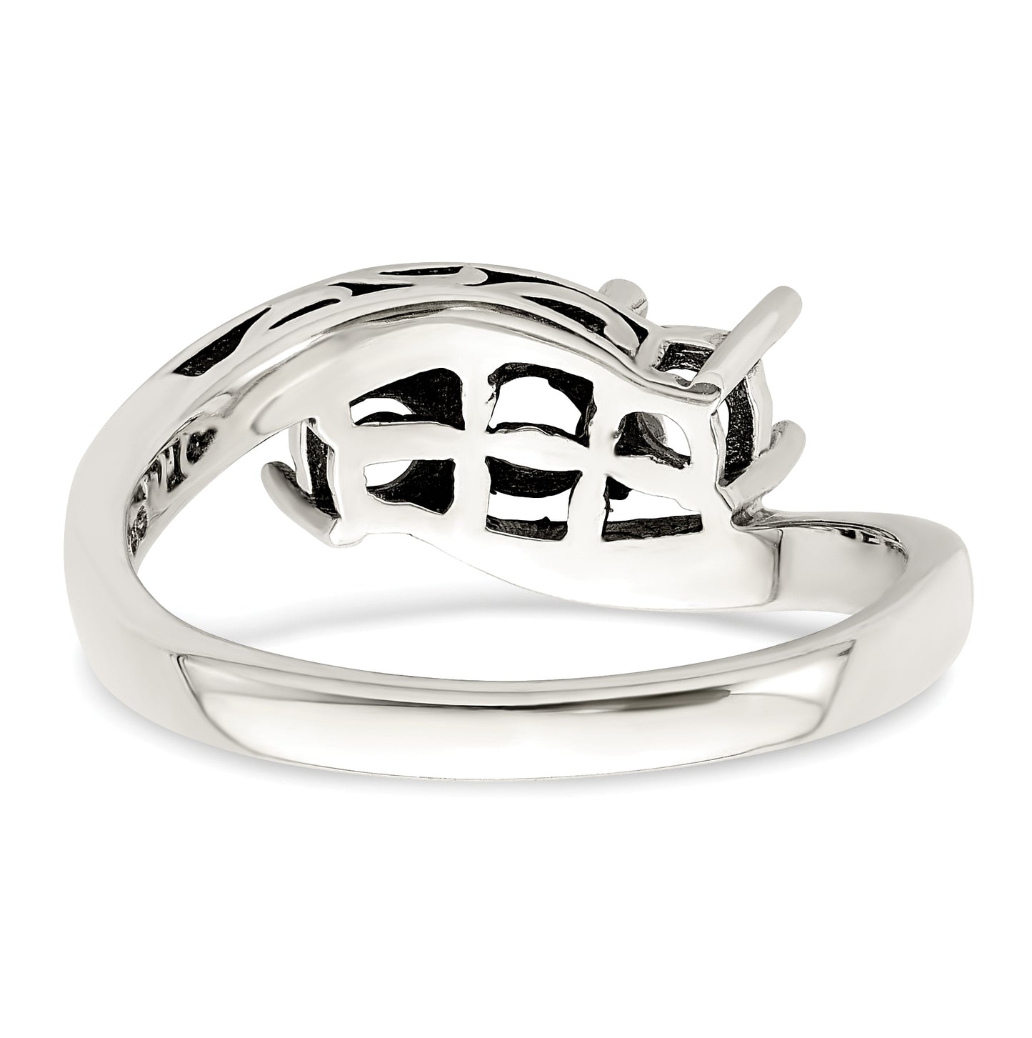 Sterling Silver Antiqued with 14k 3-stone Mother's Ring, Sz 10