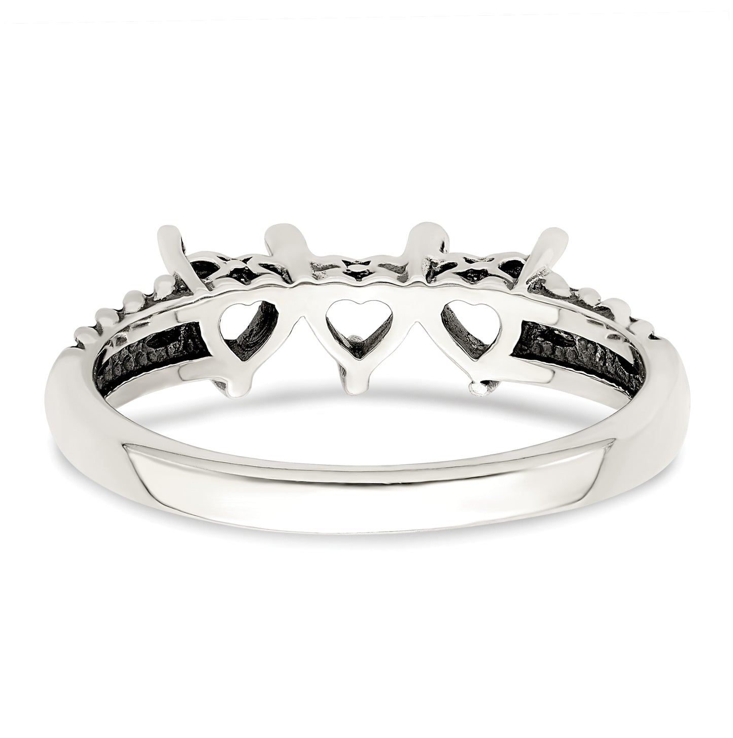 Sterling Silver & 14k Genuine Three-stone Mother's Ring, Size 7