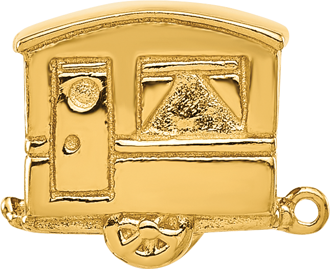 Sterling Silver Reflections Gold plated Camper Bead