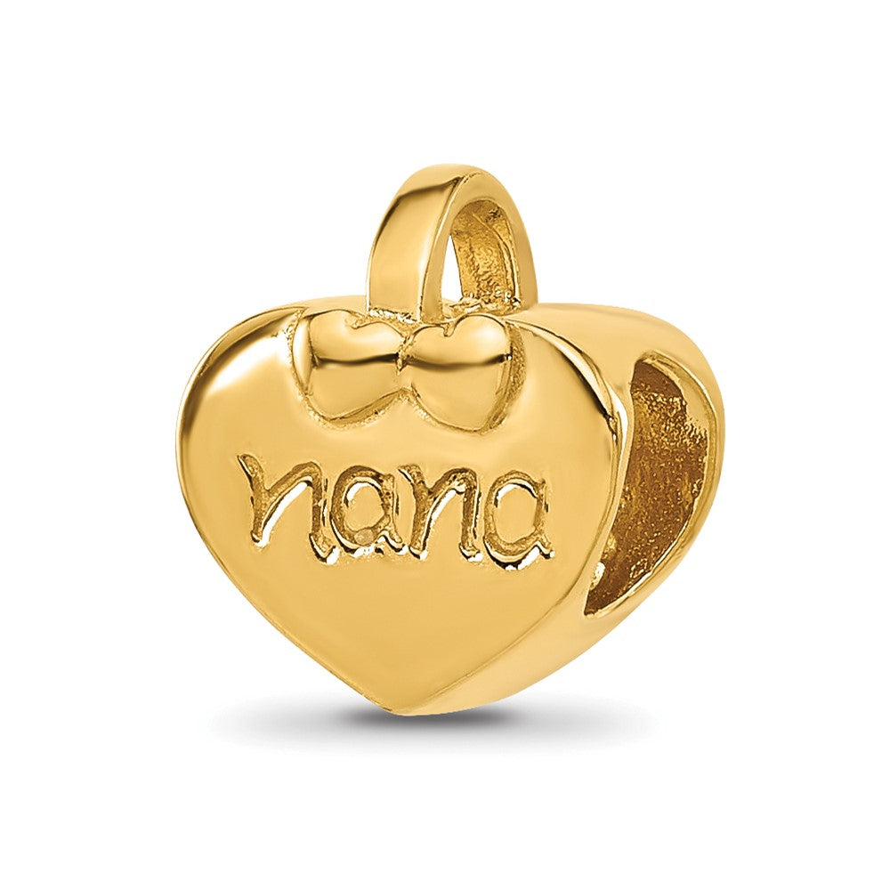 Sterling Silver Reflections Gold plated Heart Nana Bead