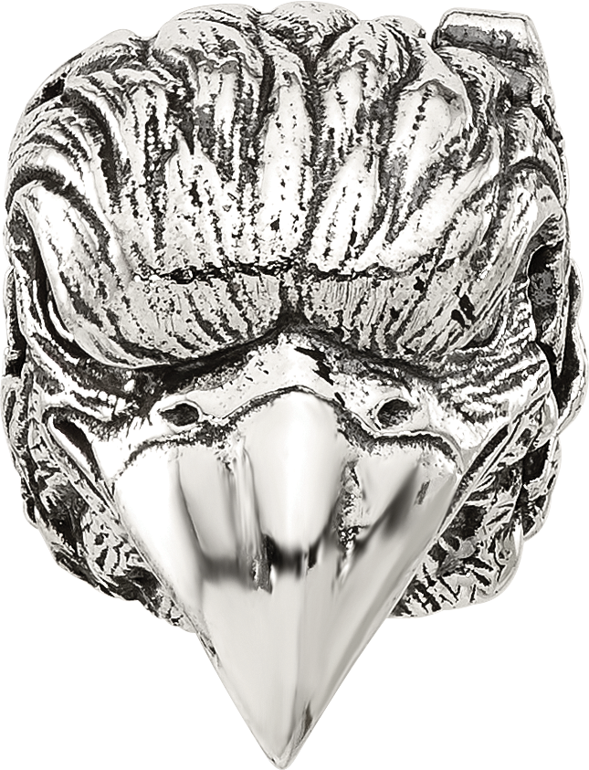 Sterling Silver Reflections Antiqued Eagle Hinged Bead