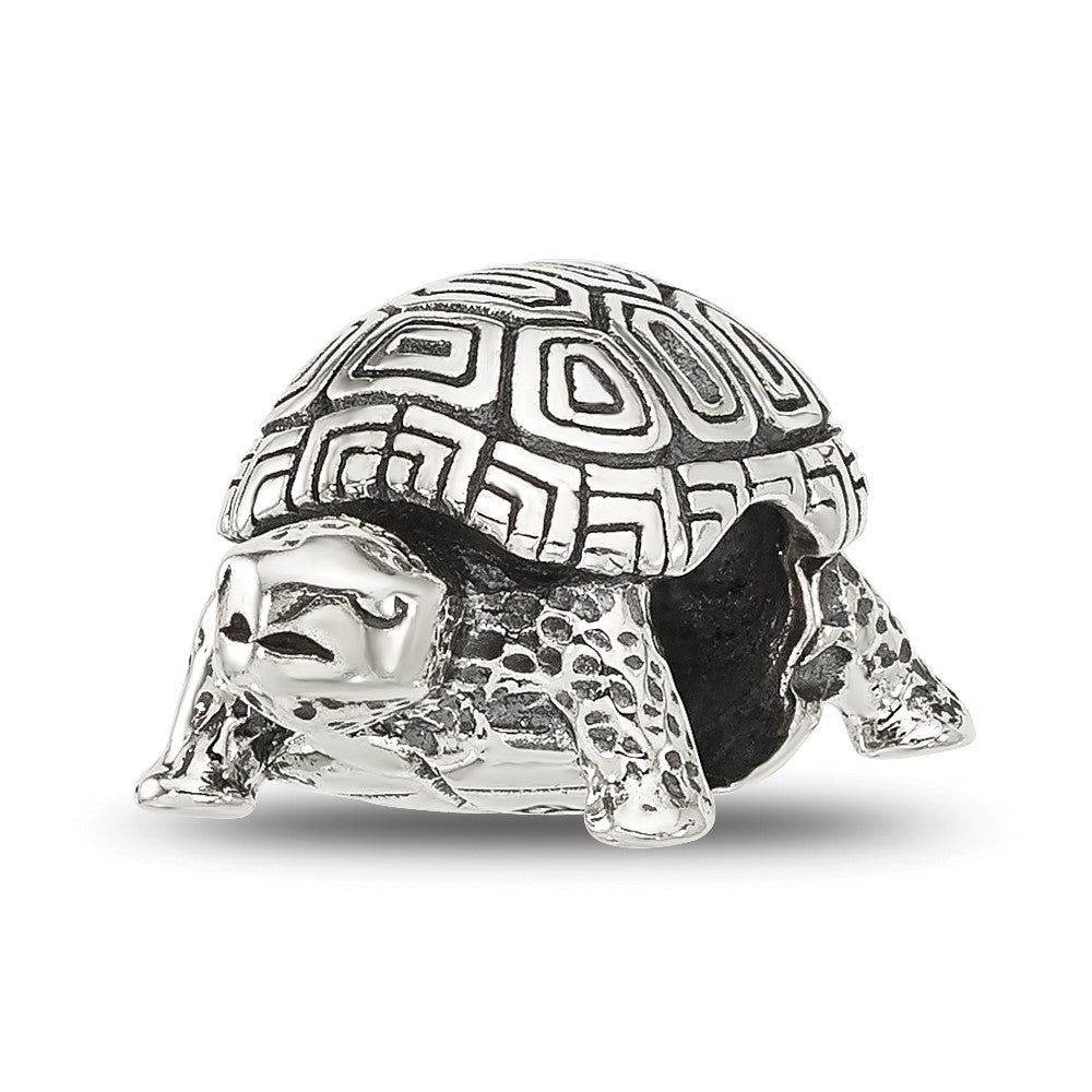 Sterling Silver Reflections Antiqued Turtle Bead