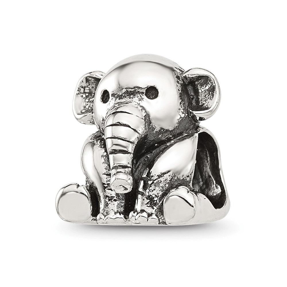 Sterling Silver Reflections Sitting Elephant Bead