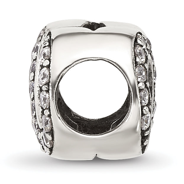 Sterling Silver Reflections Cubic Zirconia Infinity Bead