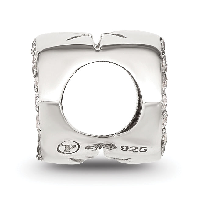 Sterling Silver Reflections Enameled and Cubic Zirconia Eye Bead