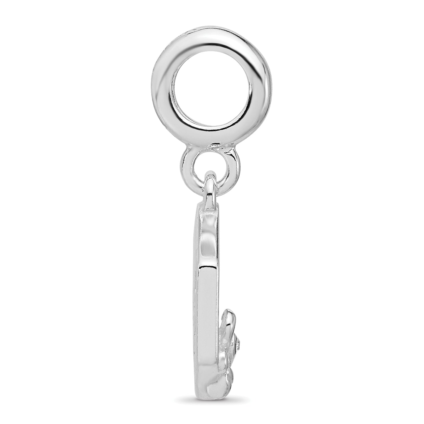 Sterling SIlver Reflections Rhodium Plated Cubic Zirconia Bee With Honeycomb Dangle Bead