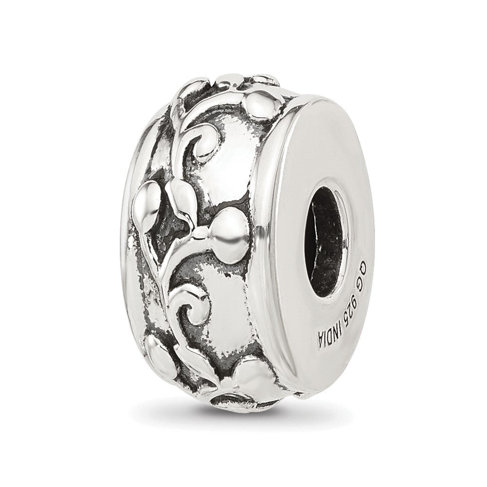 Sterling Silver Reflections Scroll Design Spacer Bead