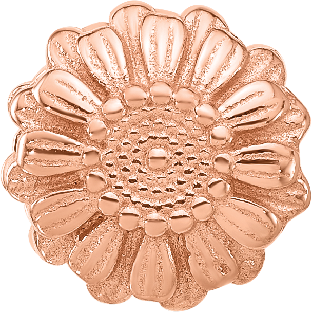Sterling Silver Reflections Rose Gold plated Floral Daisy Bead