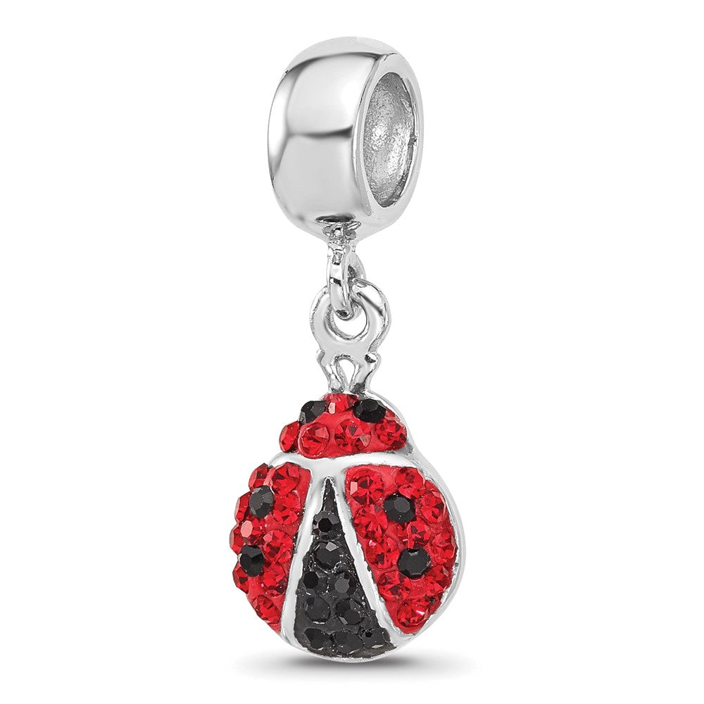 Sterling Silver Reflections Rhodium plated Lady Bug Preciosa Crystal Bead