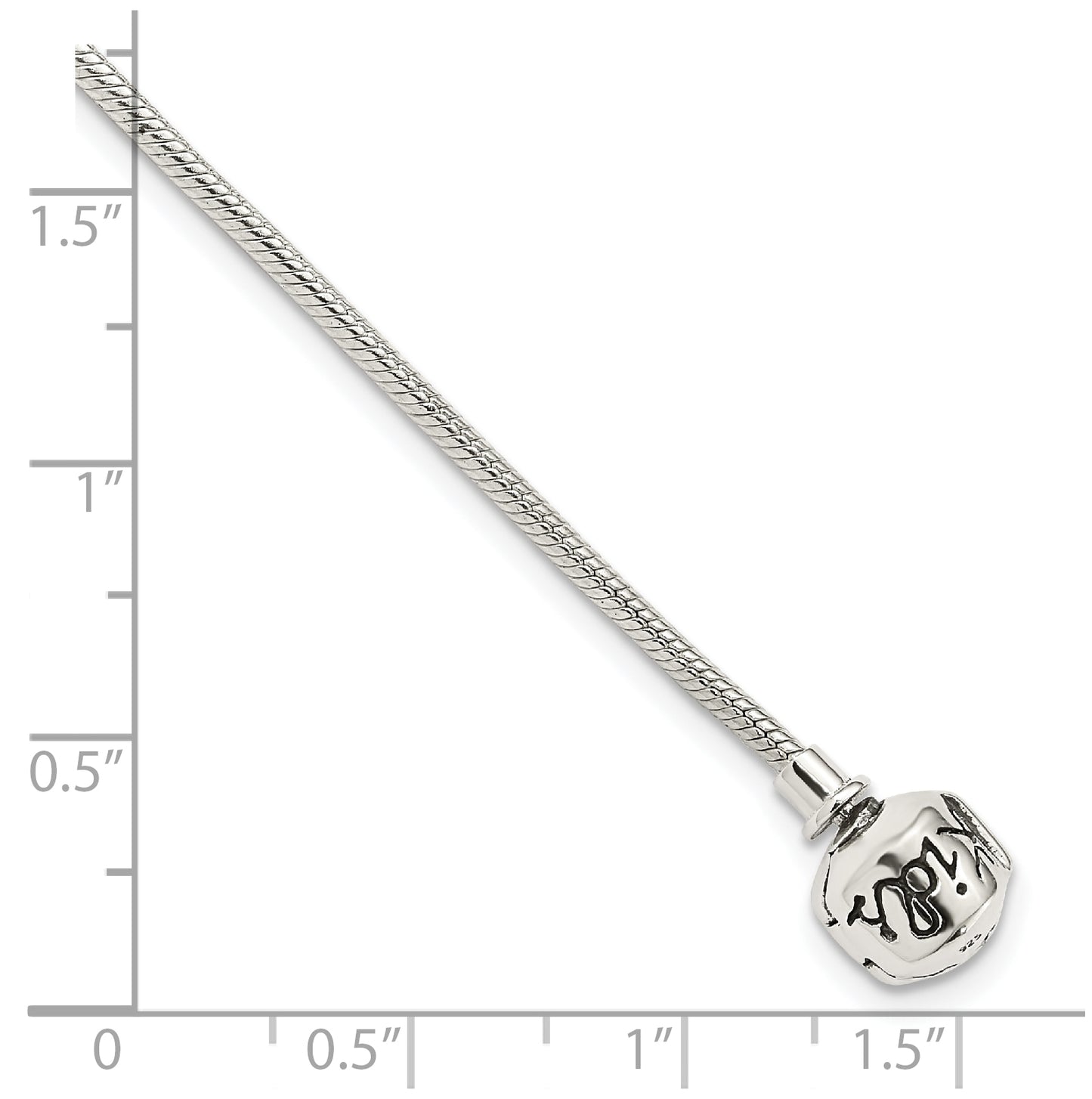 Sterling Silver 18cm Reflections Kids Hinged Clasp Bracelet