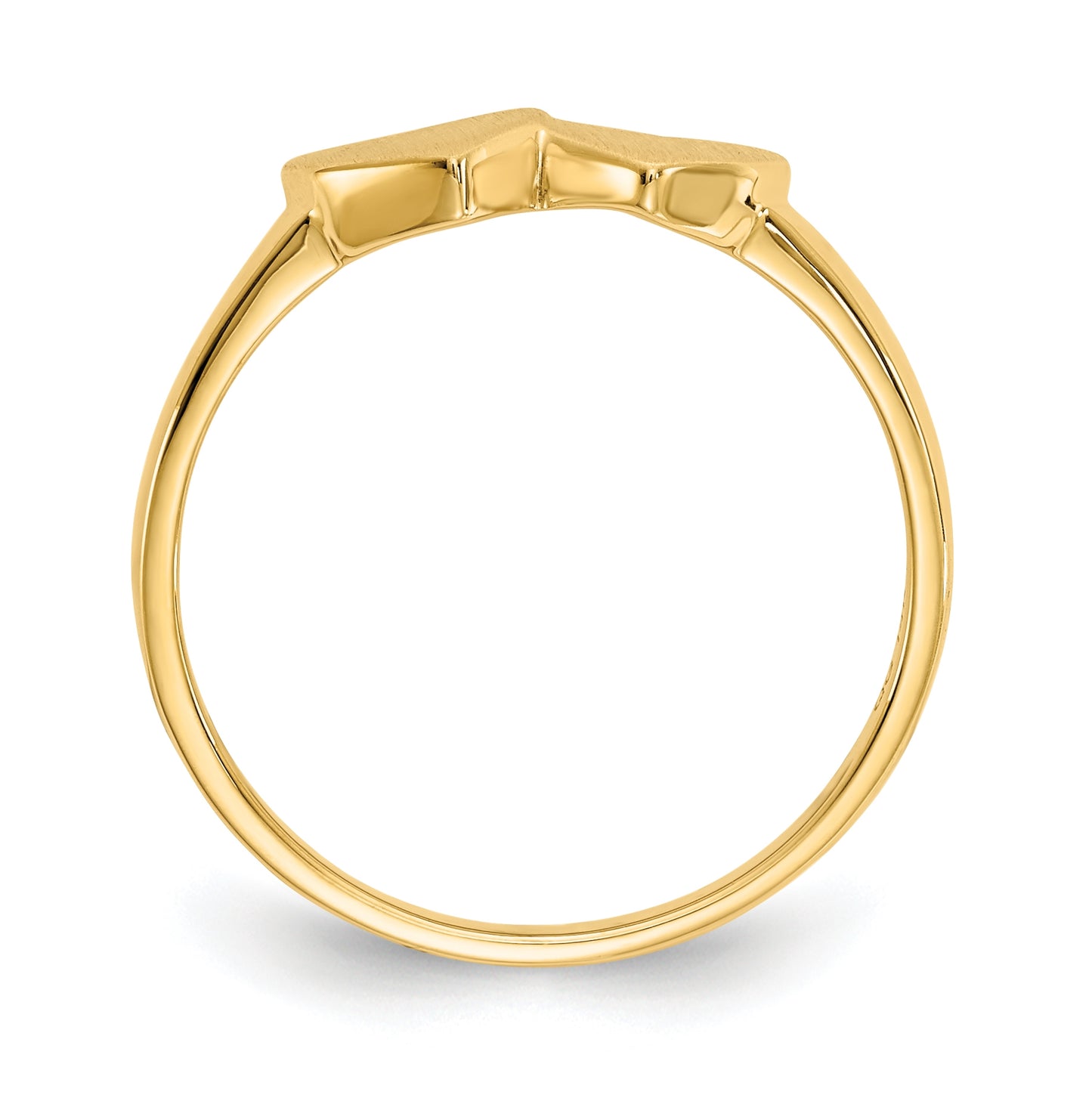 14K Yellow Gold 5.0x5.5mm Open Back Signet Ring