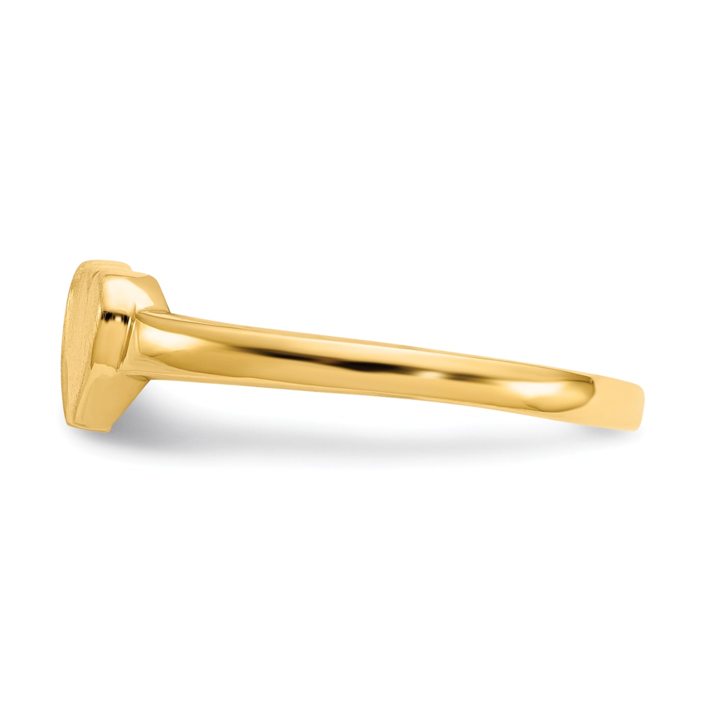 14K Yellow Gold 5.0x5.5mm Open Back Signet Ring