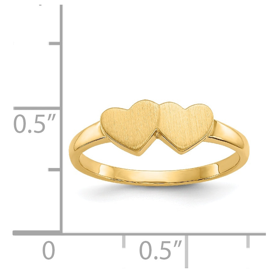 14K Yellow Gold 5.0x5.5mm Open Back Signet Ring