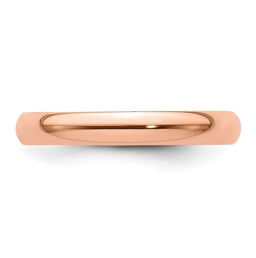 14k Yellow Or White Or Rose Gold Or Platinum Lightweight Half Round Wedding Band