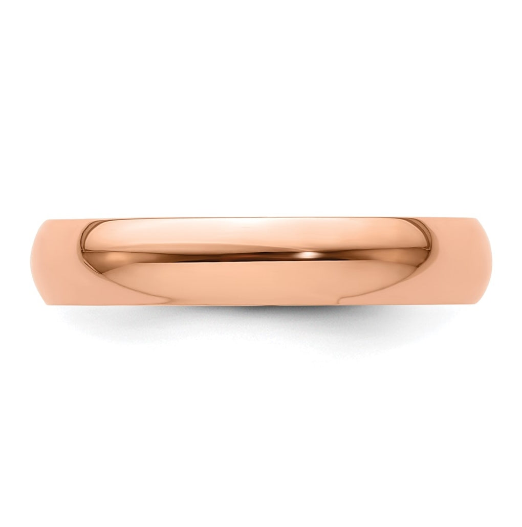 14k Yellow Or White Or Rose Gold Or Platinum Lightweight Half Round Wedding Band