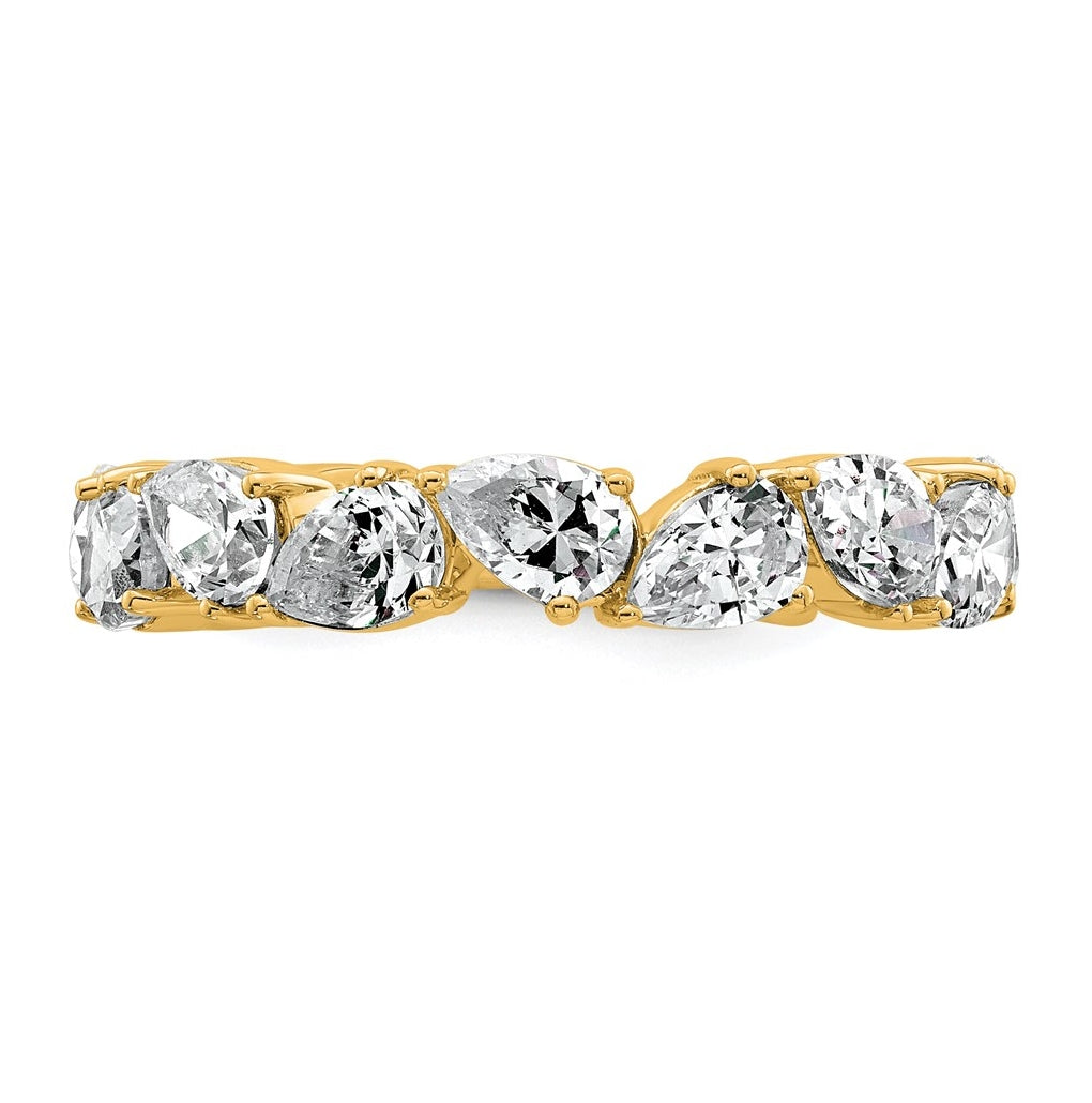 14k Yellow Gold 3 carat Lab Grown Diamond VS+ F+ Complete Fashion Ring