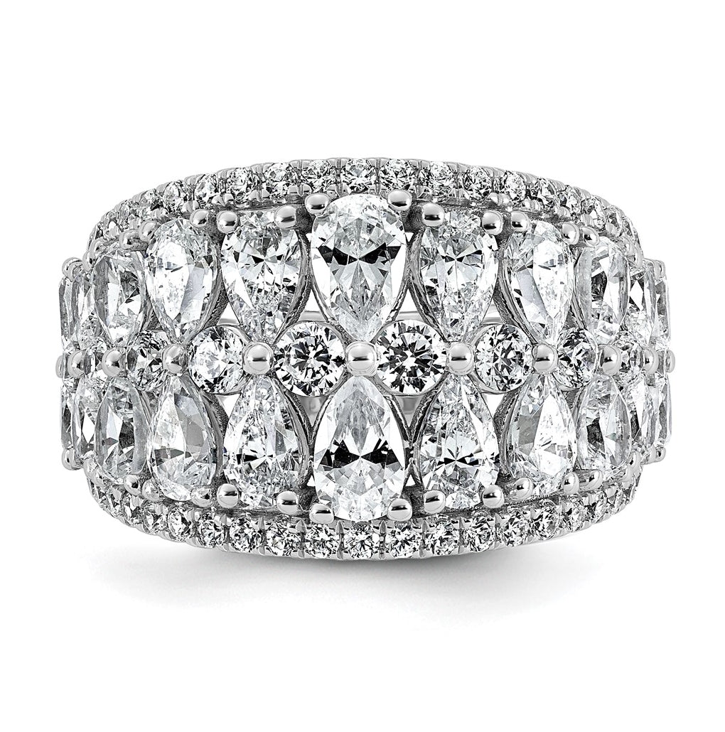 14k 3 3/4 carat Lab Grown Diamond VS+ F+ Complete Fashing Ring