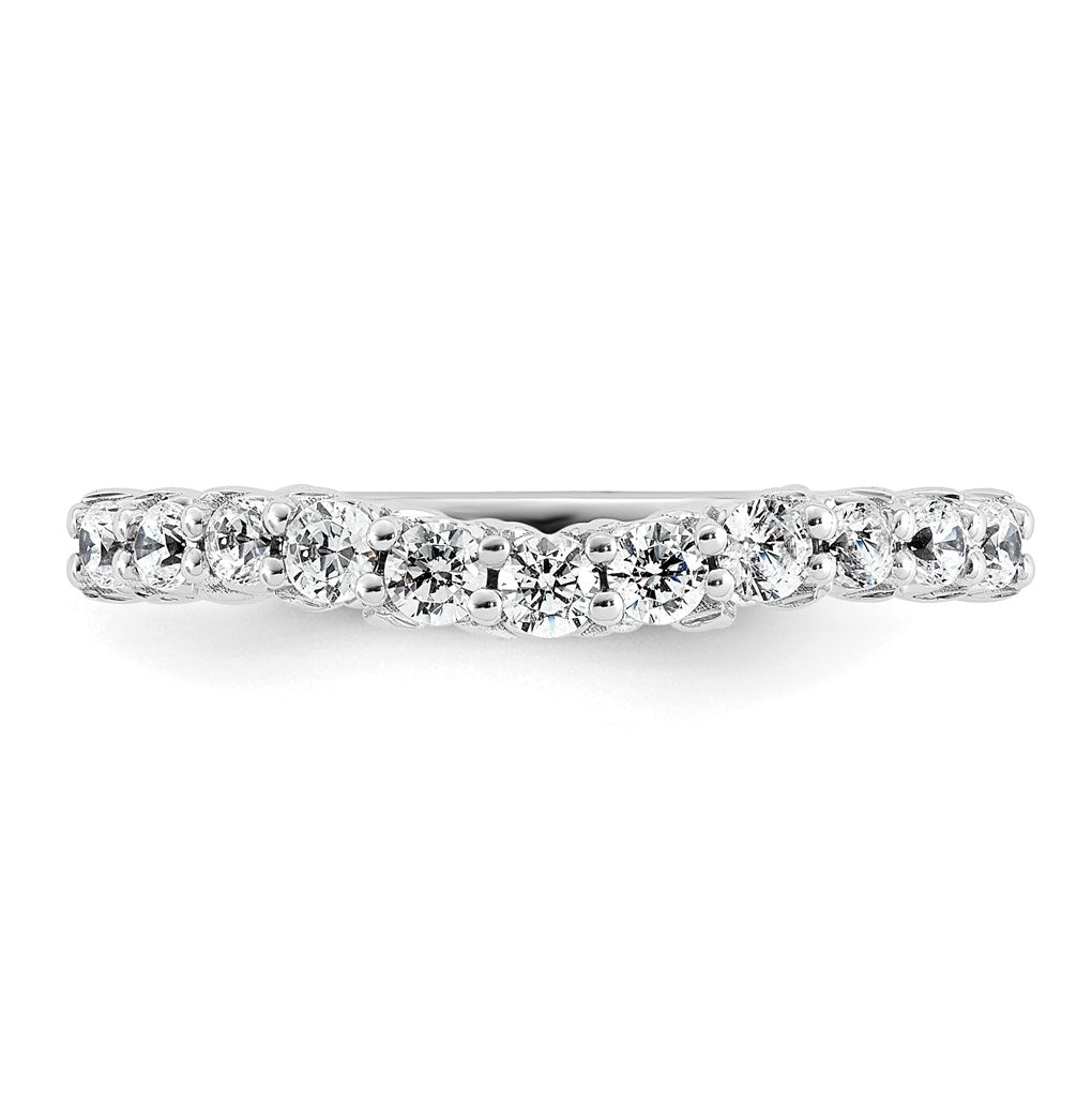 14k White Gold 1/2 carat Lab Grown Diamond VS+ F+ Complete Wedding Band