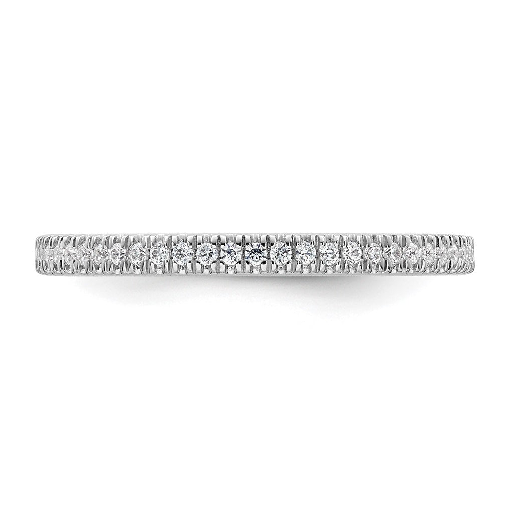 14k White Gold 1/4 carat Lab Grown Diamond VS+ F+ Complete Wedding Band