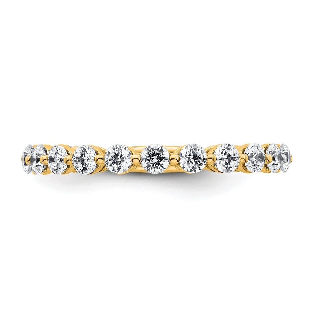 14k Yellow Gold 1 carat Lab Grown Diamond VS+ F+ Complete Wedding Band