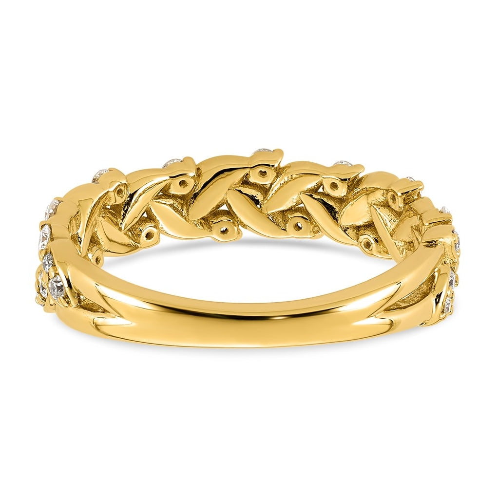 14K Yellow Gold 3/8ct Lab Grown Diamond VS+ F+ Fancy Band