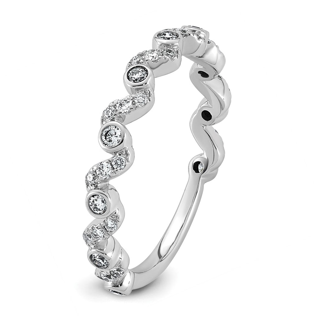 14K White Gold 1/3ct Lab Grown Diamond VS+ F+ Comp Wedding Band – Elegant Jewelry Gift for Birthday, Anniversary, Engagement, Wedding