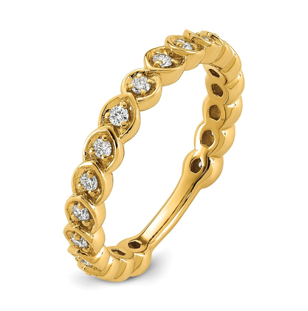 14K Yellow Gold 1/4ct Lab Grown Diamond VS+ F+ Complete Wedding Band – Elegant Jewelry Gift for Birthday, Anniversary, Engagement, Wedding