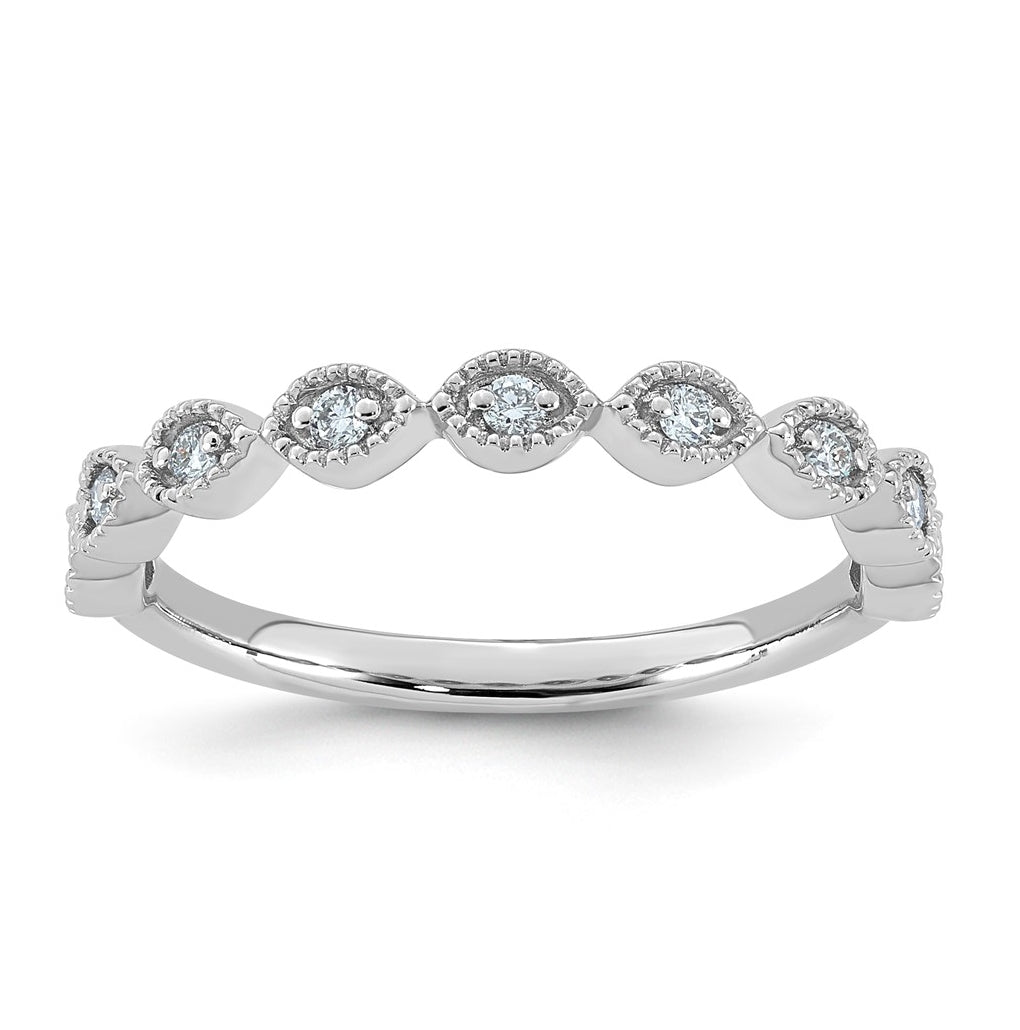 14K White Gold 1/8ct Lab Grown Diamond VS+ F+ Complete Wedding Band – Elegant Jewelry Gift for Birthday, Anniversary, Engagement, Wedding