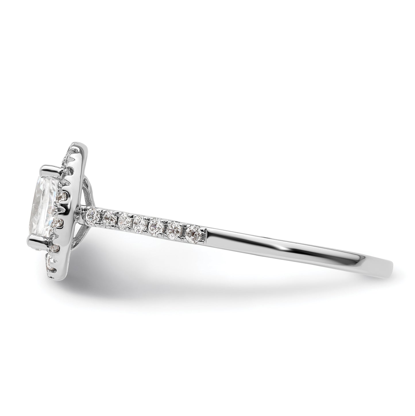 14k Two-tone Halo (Holds 1/2 carat (6x4mm) Oval Center) 1/4 carat Diamond Semi-mount Engagement Ring
