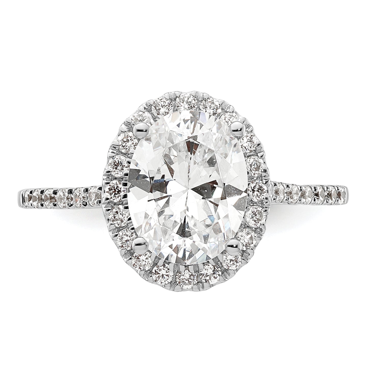 14k Two-tone Halo (Holds 2.5 carat (9x7mm) Oval Center) 1/3 carat Diamond Semi-mount Engagement Ring